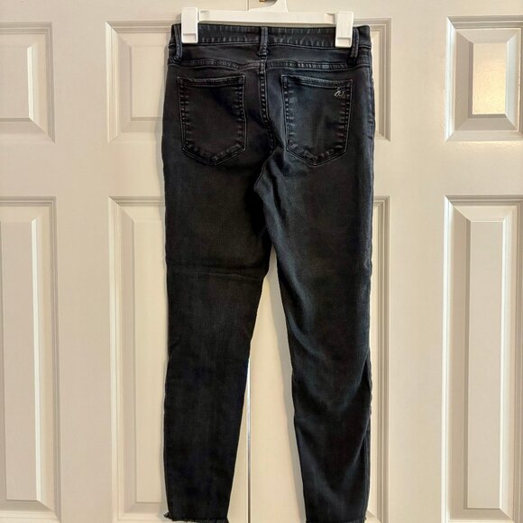 Sam Edelman The Stilleto High Rise Frayed Hem Skinny Crop Black Jeans Wo… - Picture 3 of 9